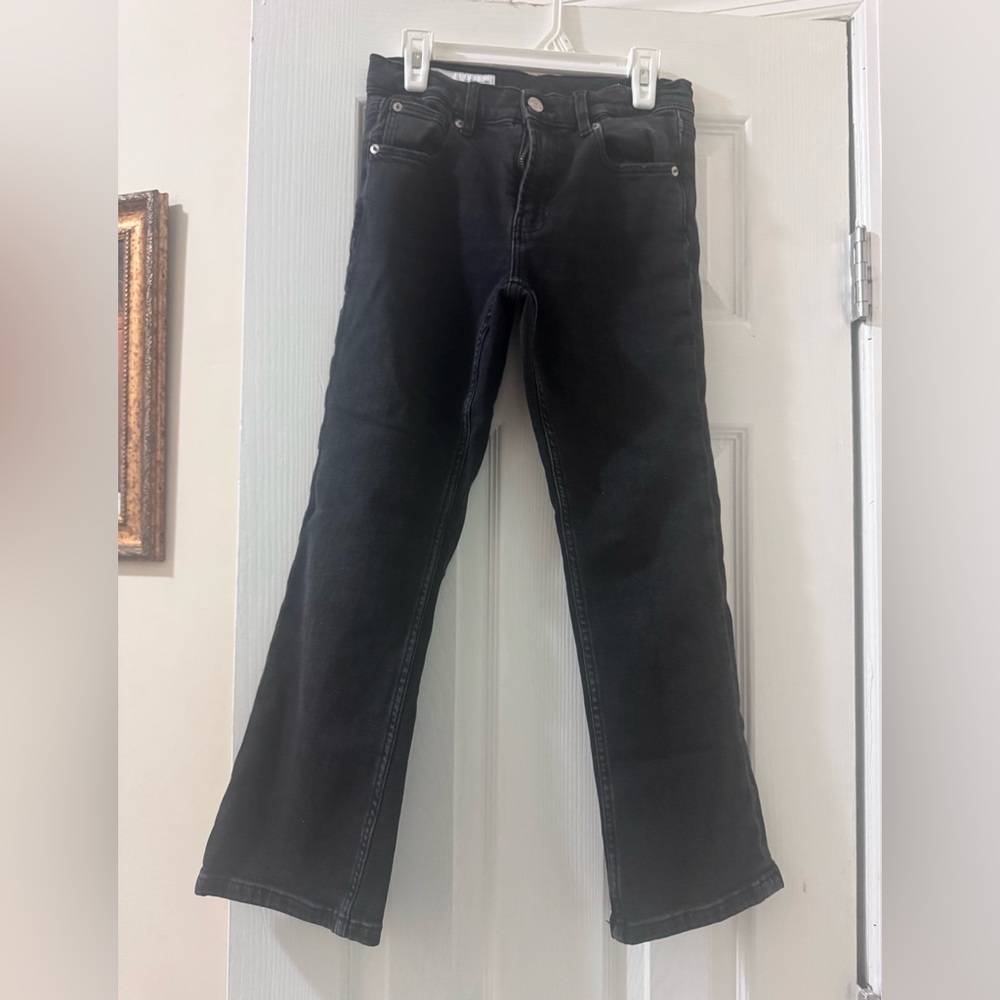 Zara Girls Black Flare Jeans Size 11-12 152cm Flared Denim Pants